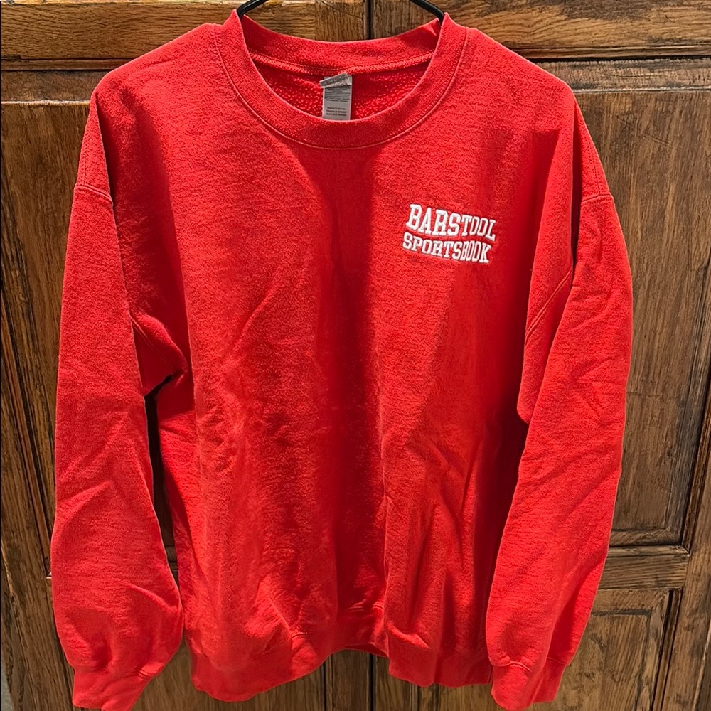 Barstool Sportsbook Crewneck Sweater with Ribbed Cuffs